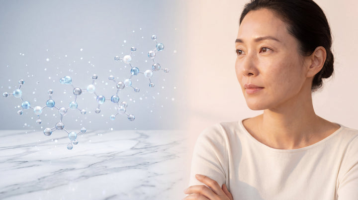 Peptides biomimétiques cosmétique Matrixyl 3000 Argireline structure moléculaire double hélice fibroblaste