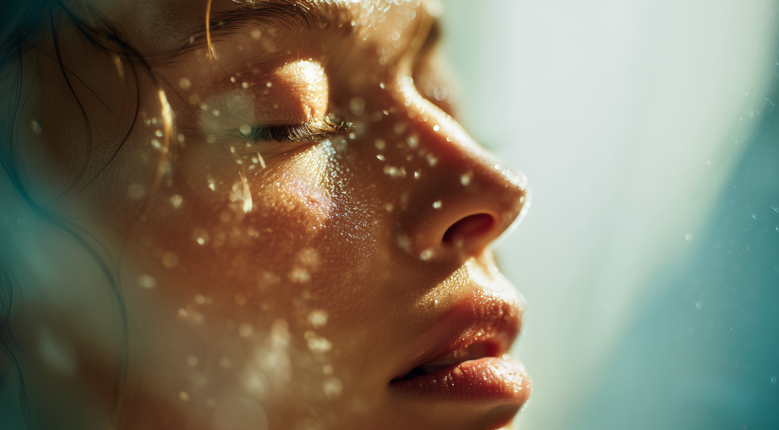 Goutte de sérum en macro