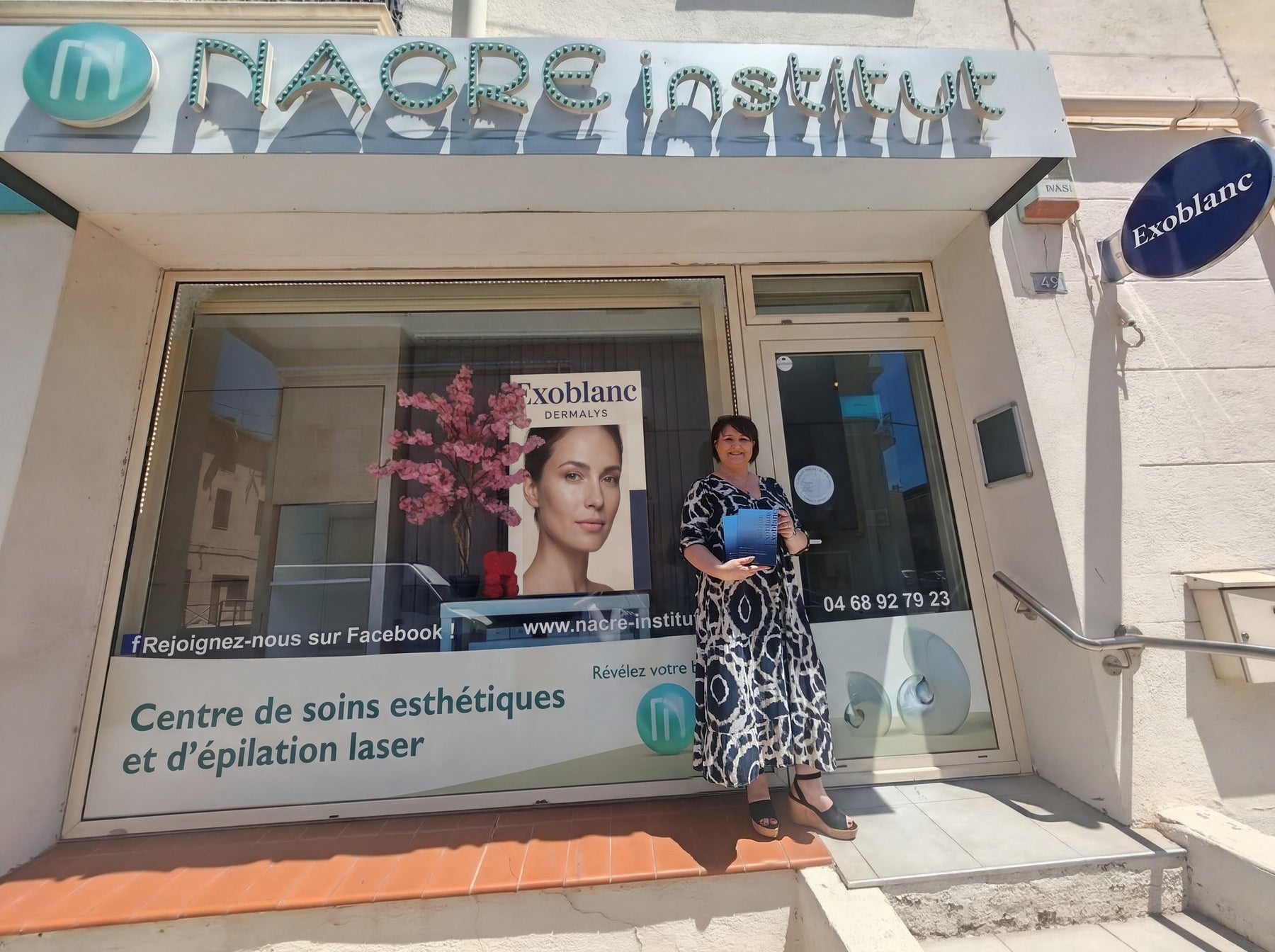 The shopfront of Nacre Institut in Saint-Laurent-de-la-Salanque