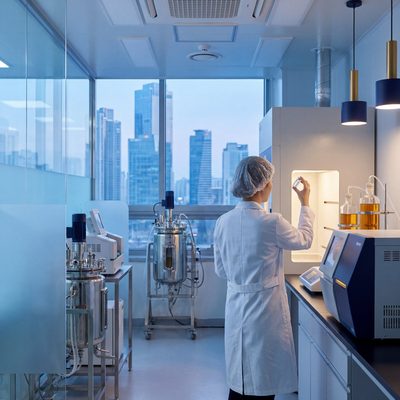 Laboratoire cosmétique coréen moderne Incheon cleanroom